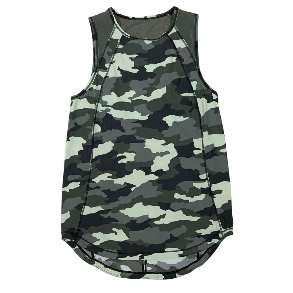 Lululemon Sculpt Tank Heritage Camo Crispin Green‎ Multi Size 2